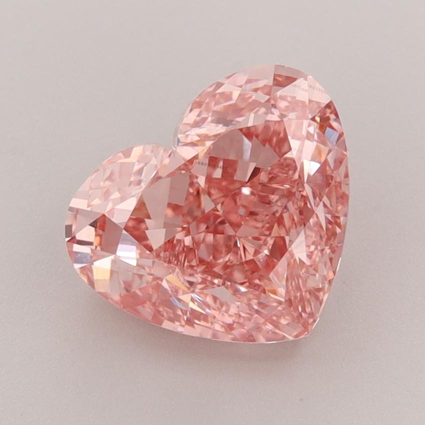3.23 Ct. Fancy Vivid  Pink Heart Lab Grown Diamond