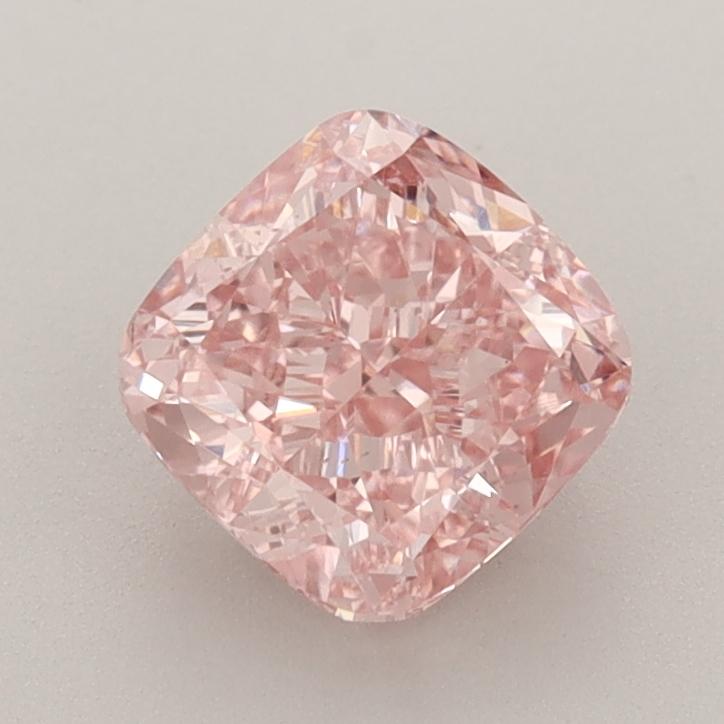 1.57 Ct. Fancy Vivid  Pink Cushion Lab Grown Diamond