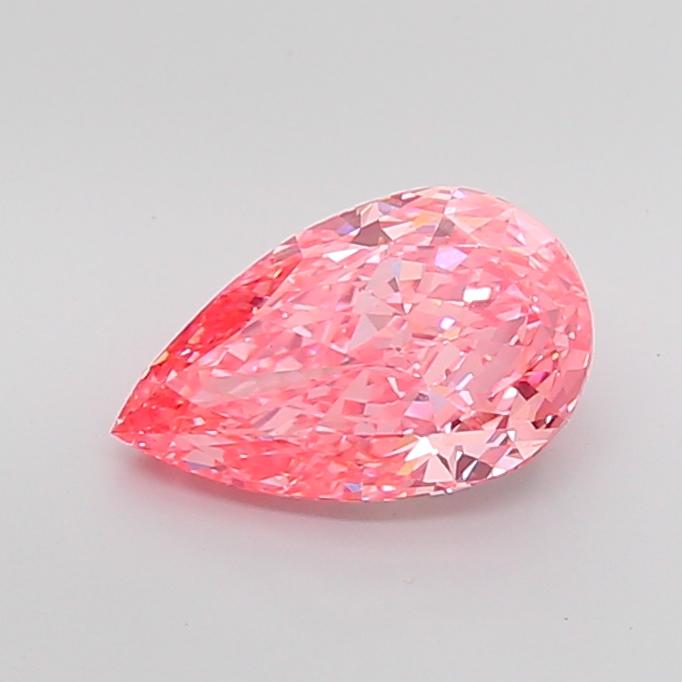 3.28 Ct. Fancy Vivid Pink Pear Lab Grown Diamond