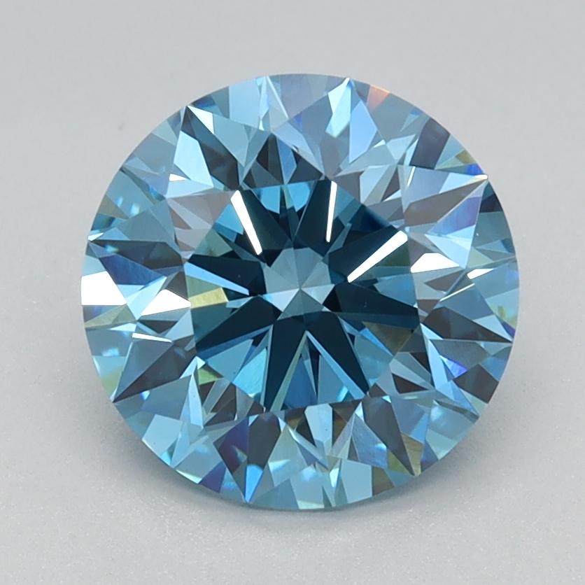 1.86 Ct. Fancy Vivid Blue Round Lab Grown Diamond