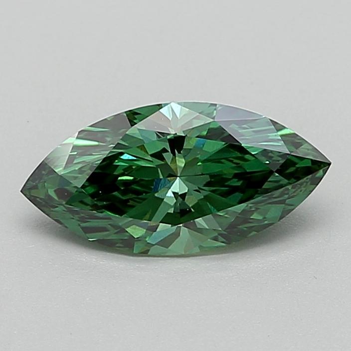 1.41 Ct. Fancy Vivid  Green Marquise Lab Grown Diamond