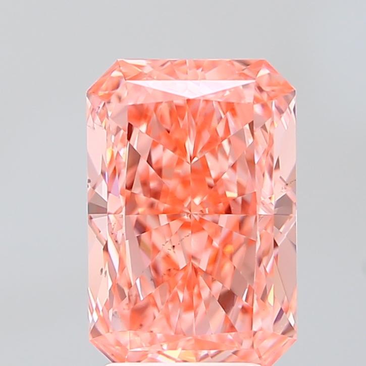 3.38 Ct. Fancy Vivid Pink Radiant Lab Grown Diamond