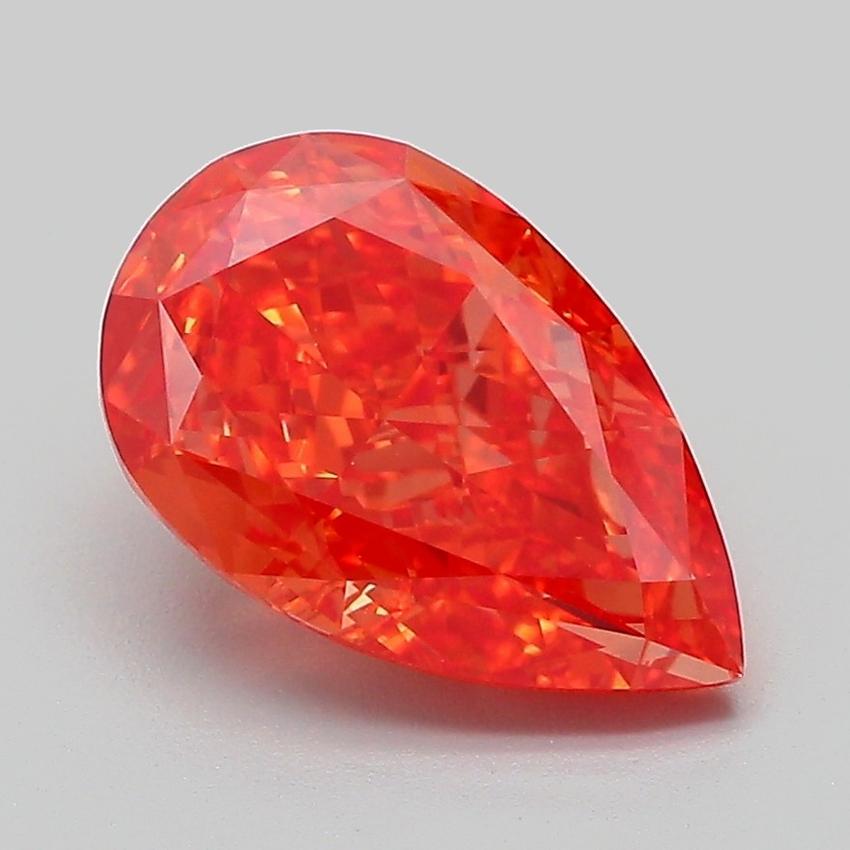 2.61 Ct. Fancy Vivid Orange Pear Lab Grown Diamond