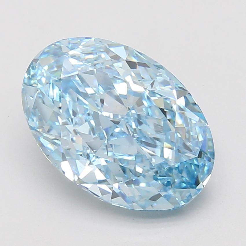 5.08 Ct. Fancy Vivid Blue Oval Lab Grown Diamond