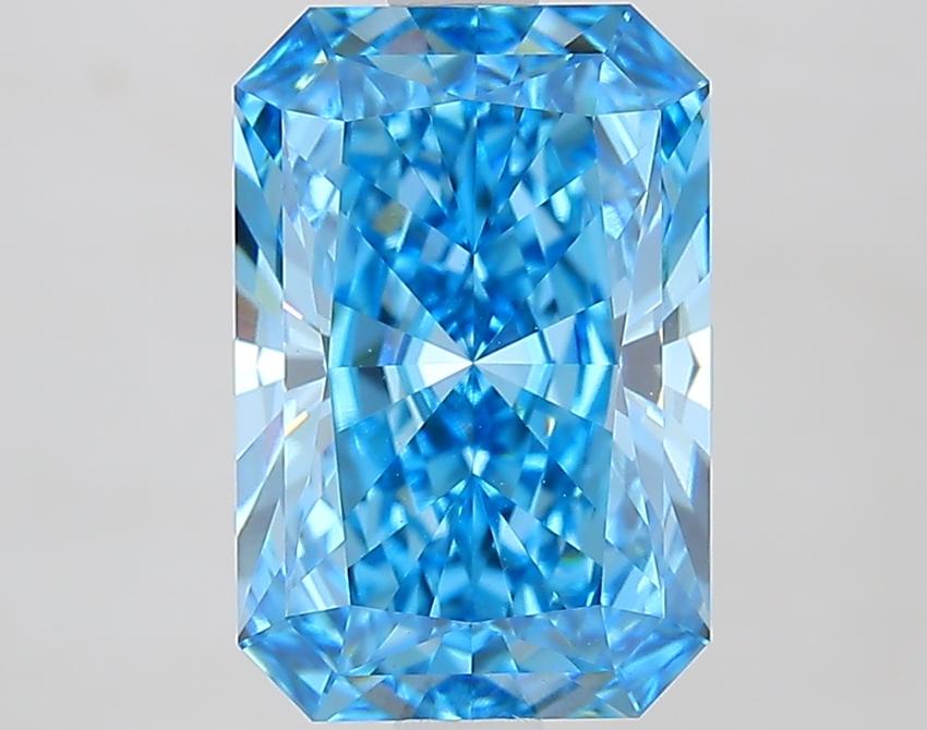3.01 Ct. Fancy Vivid Blue Radiant Lab Grown Diamond
