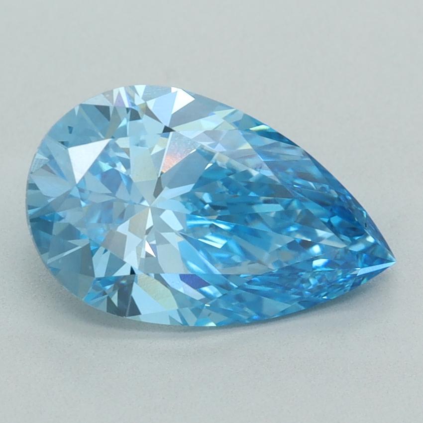 3.10 Ct. Fancy Vivid  Blue Pear Lab Grown Diamond