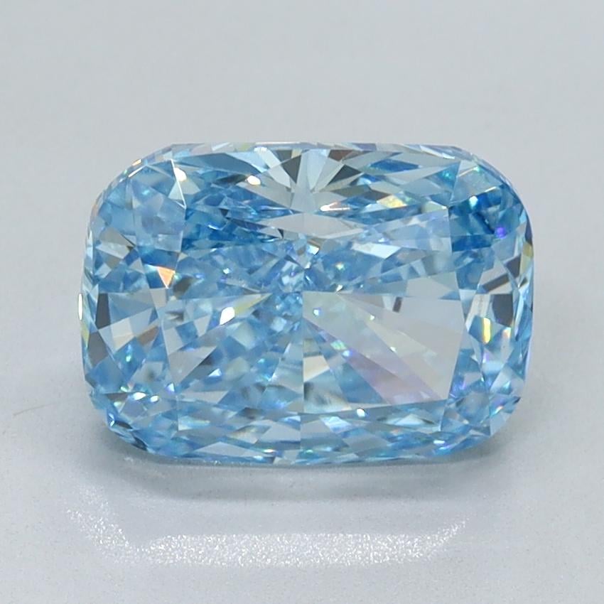 2.08 Ct. Fancy Vivid Blue Cushion Lab Grown Diamond