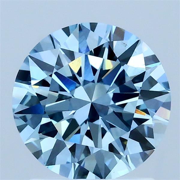 1.50 Ct. Fancy Vivid Blue Round Lab Grown Diamond