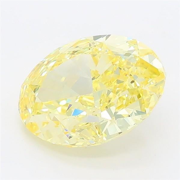 2.60 Ct. Fancy Intense Yellow Oval Lab Grown Diamond