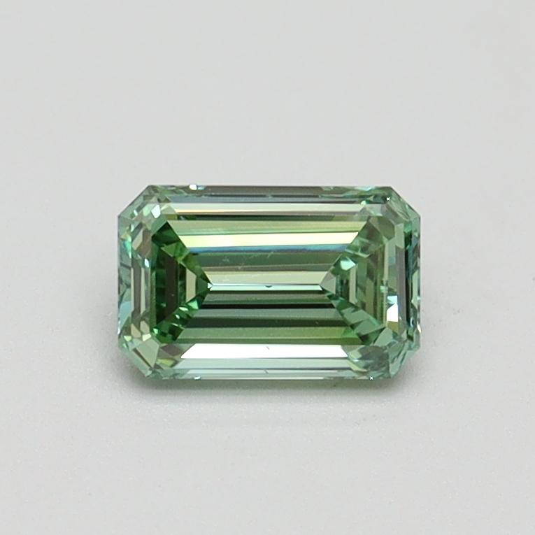 0.51 Ct. Fancy Intense Green Emerald Lab Grown Diamond