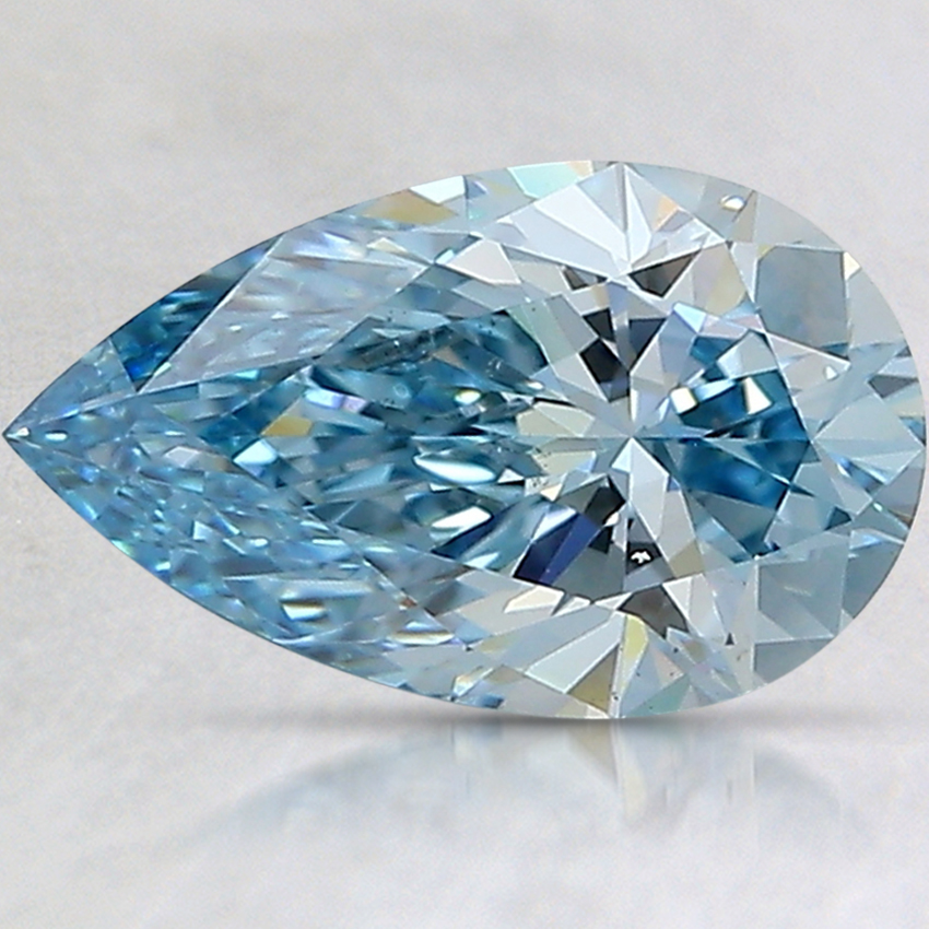1.23 Ct. Fancy Intense Blue Pear Lab Grown Diamond