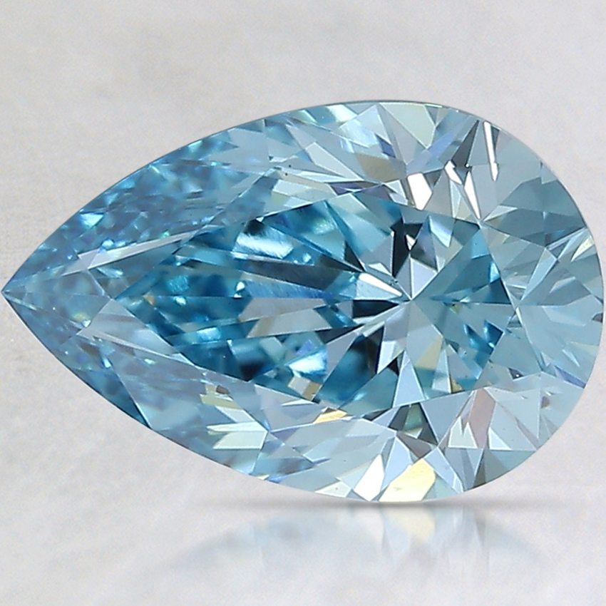 2.61 Ct. Fancy Vivid Blue Pear Lab Created Diamond