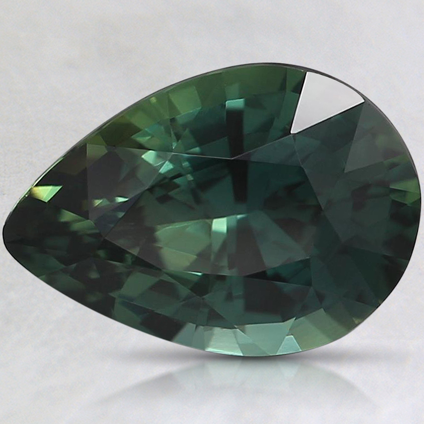 10x7mm Unheated Teal Pear Sapphire