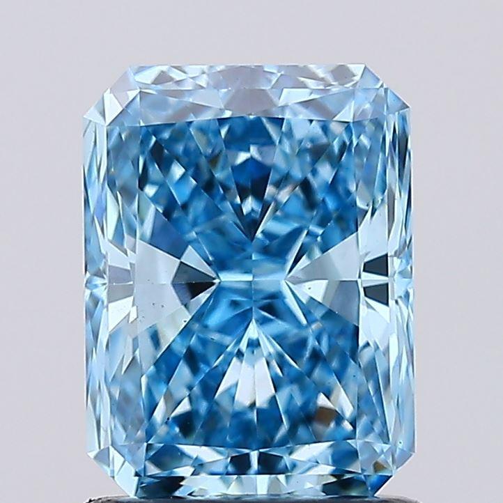 1.30 Ct. Fancy Vivid Blue Radiant Lab Grown Diamond