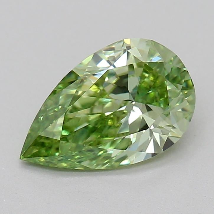 0.59 Ct. Fancy Vivid Green Pear Lab Grown Diamond