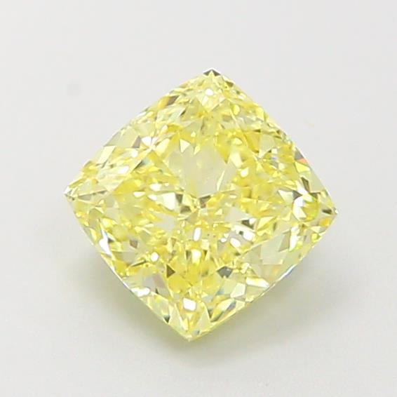 1.27 Ct. Fancy Intense Yellow Cushion Lab Grown Diamond