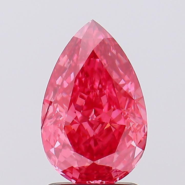 2.01 Ct. Fancy Vivid Pink Pear Lab Grown Diamond