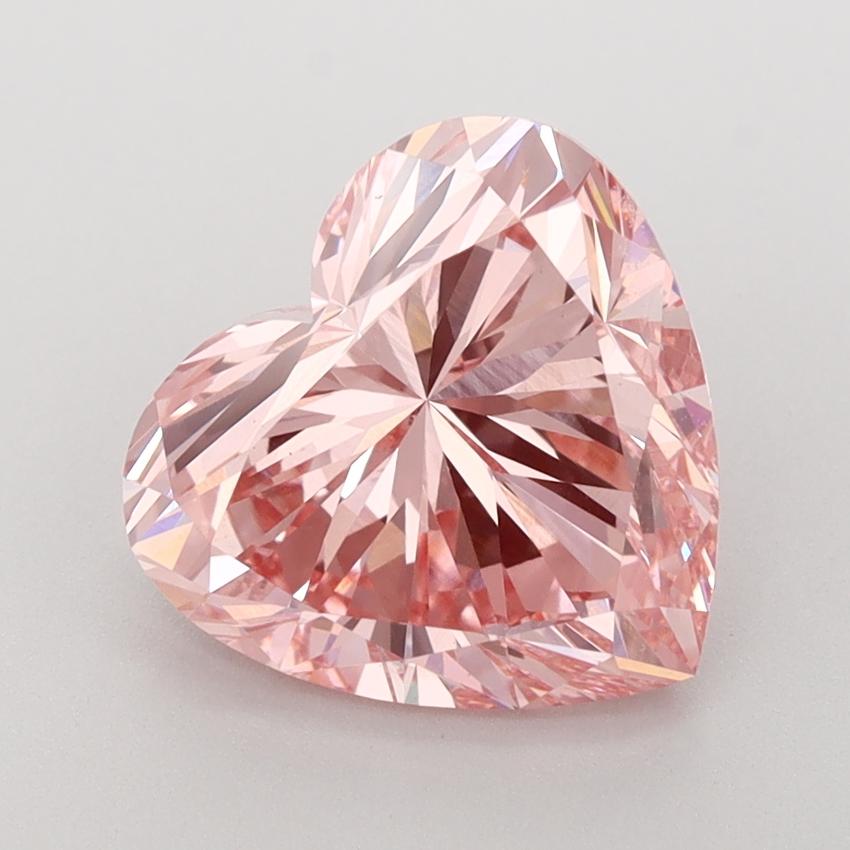 3.60 Ct. Fancy Vivid  Pink Heart Lab Grown Diamond