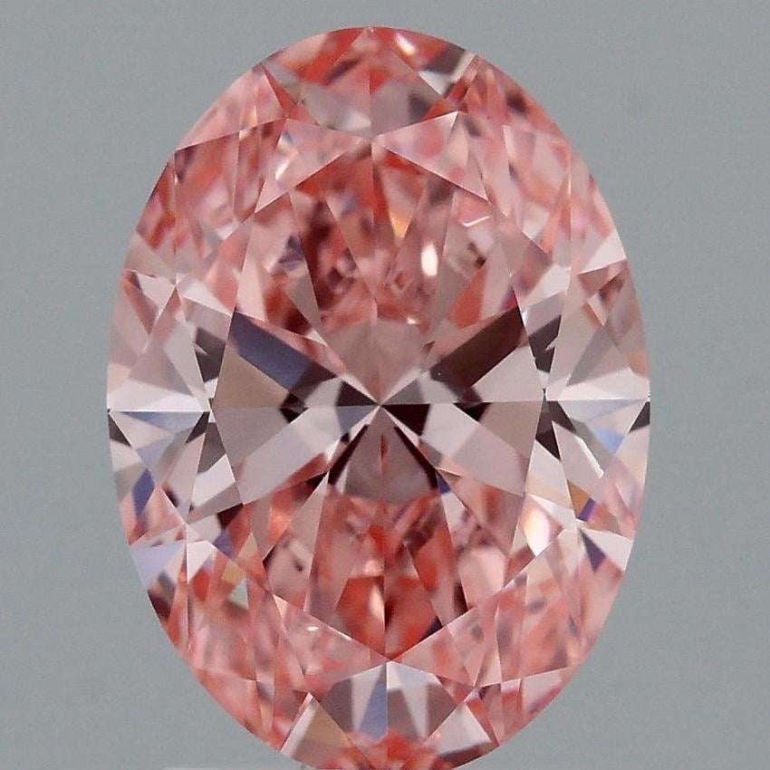 2.08 Ct. Fancy Vivid Pink Oval Lab Grown Diamond