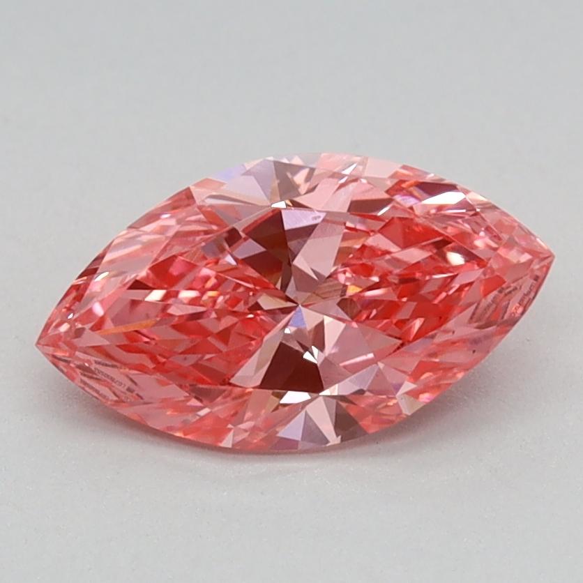 0.74 Ct. Fancy Vivid Pink Marquise Lab Grown Diamond