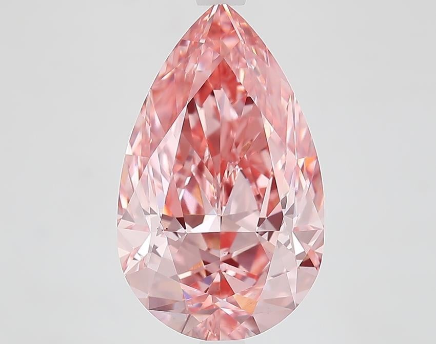 4.70 Ct. Fancy Vivid Pink Pear Lab Grown Diamond