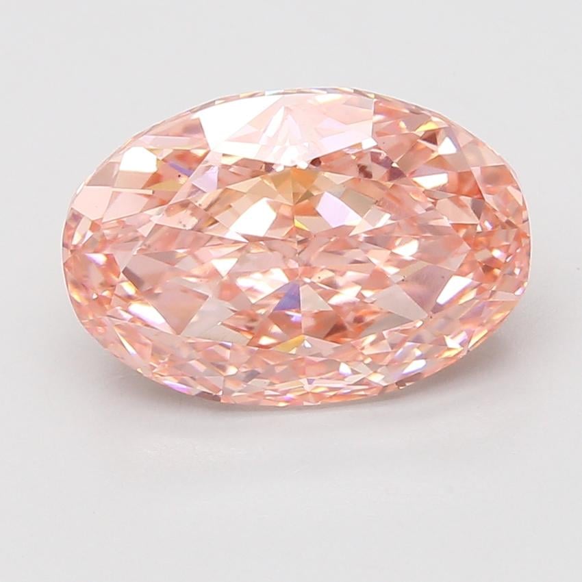 6.04 Ct. Fancy Vivid Pink Oval Lab Grown Diamond
