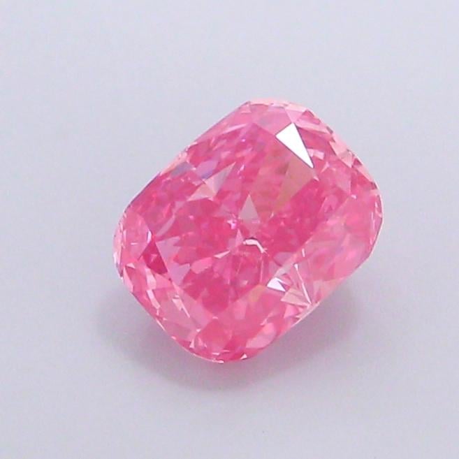 1.10 Ct. Fancy Vivid  Pink Cushion Lab Grown Diamond