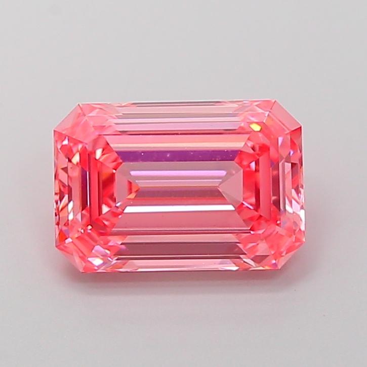 3.06 Ct. Fancy Vivid  Pink Emerald Lab Grown Diamond