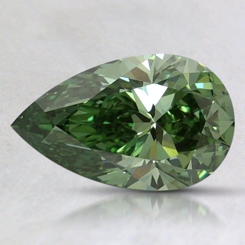 1.14 Ct. Fancy Vivid Pacific Green Pear Lab Grown Diamond