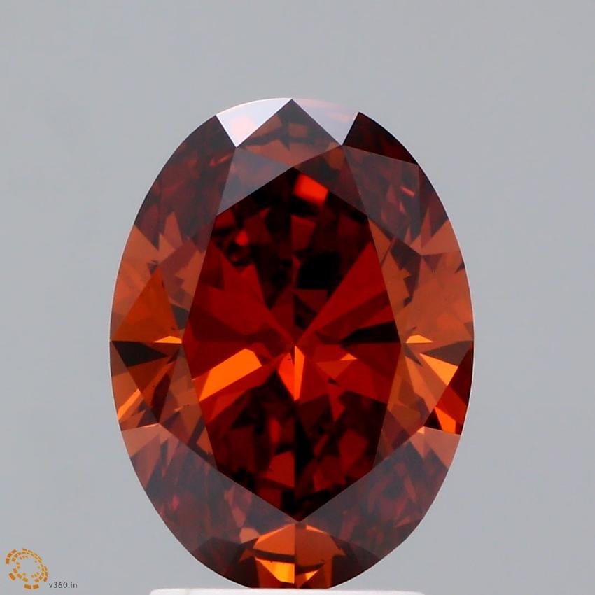 2.50 Ct. Fancy Deep Orange Oval Lab Grown Diamond