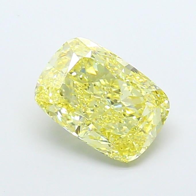 4.54 Ct. Fancy Fancy Yellow Cushion Lab Grown Diamond
