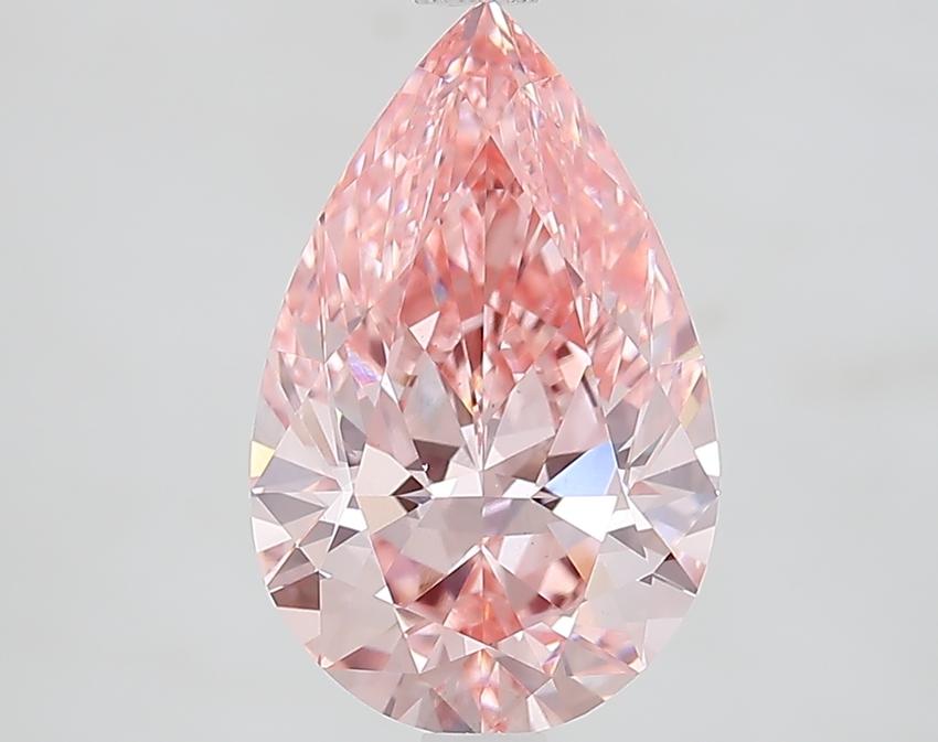 3.09 Ct. Fancy Vivid Pink Pear Lab Grown Diamond