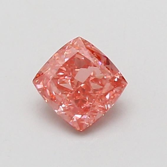 0.55 Ct. Fancy Vivid Pink Cushion Lab Grown Diamond