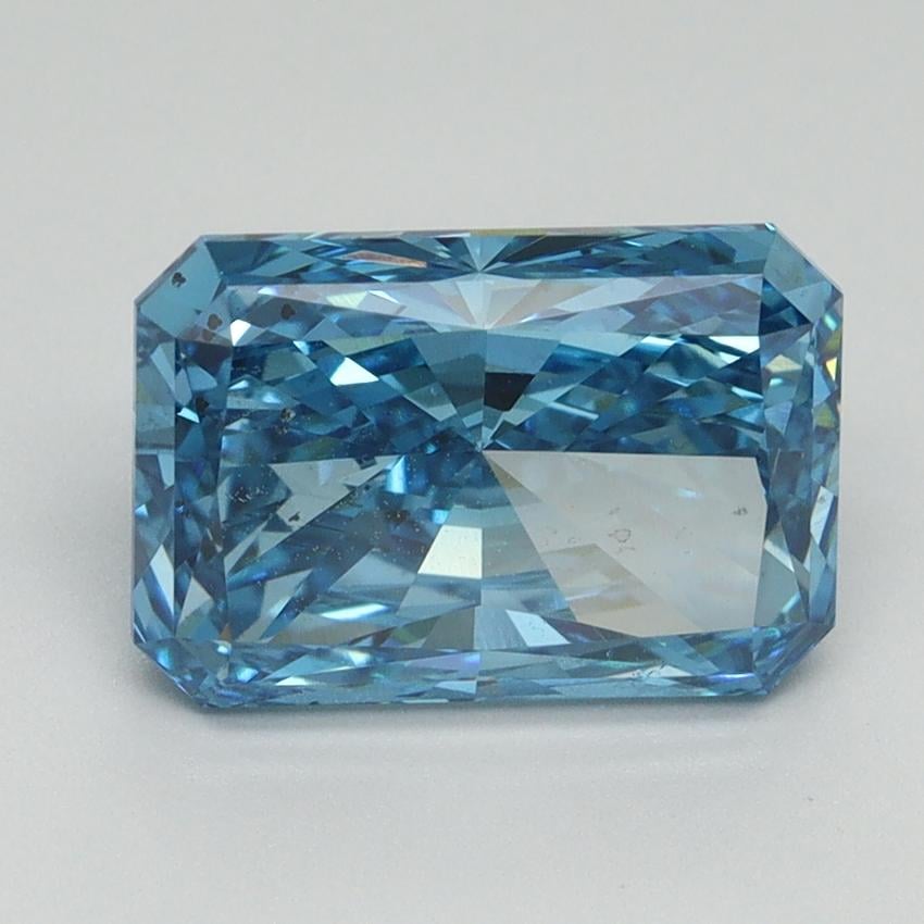 3.02 Ct. Fancy Vivid Blue Radiant Lab Grown Diamond