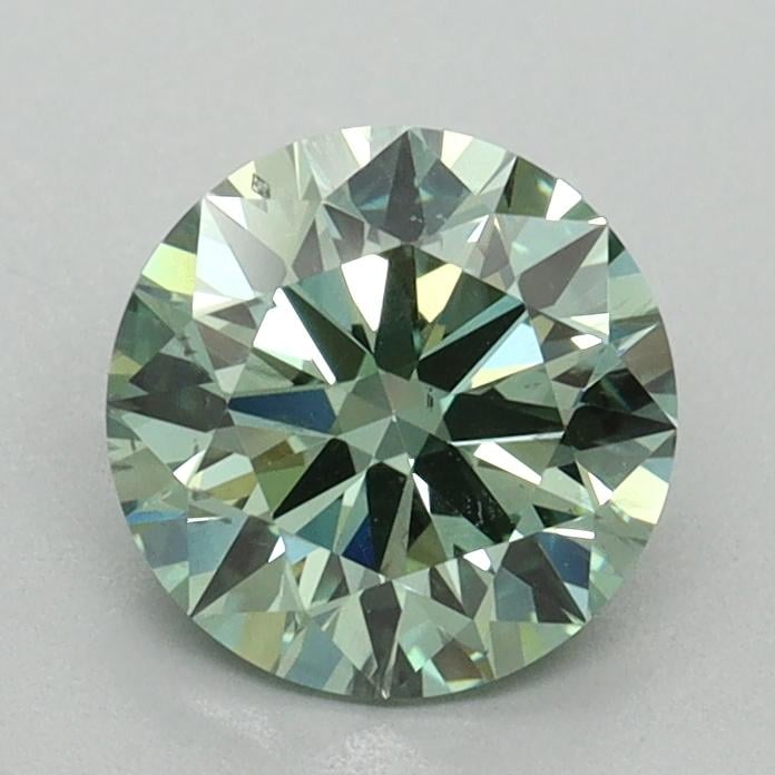 1.21 Ct. Fancy Vivid Green Round Lab Grown Diamond