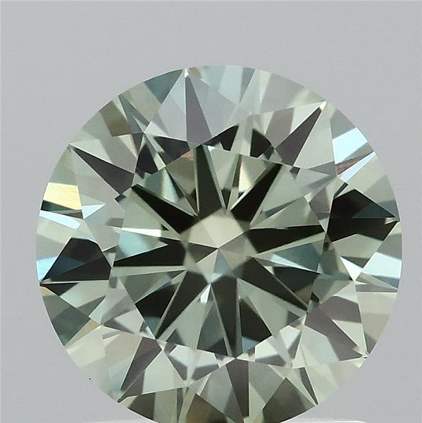1.38 Ct. Fancy Vivid  Green Round Lab Grown Diamond