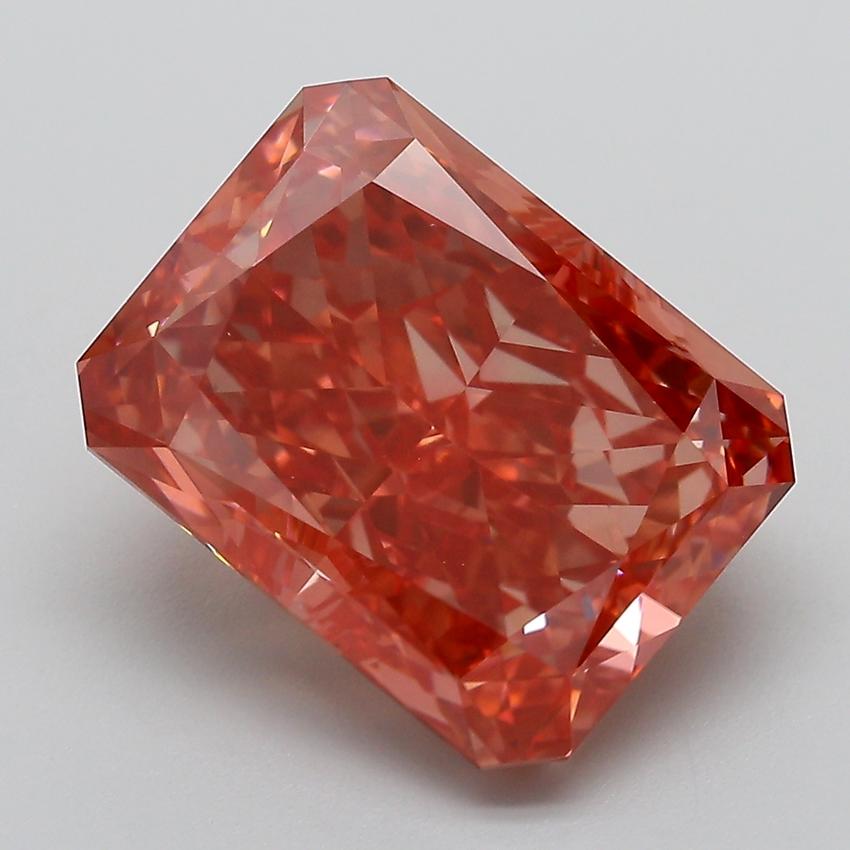 8.21 Ct. Fancy Vivid  Red Radiant Lab Grown Diamond