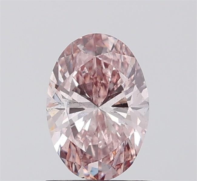 1.04 Ct. Fancy Intense Brownish Pink Oval Lab Grown Diamond