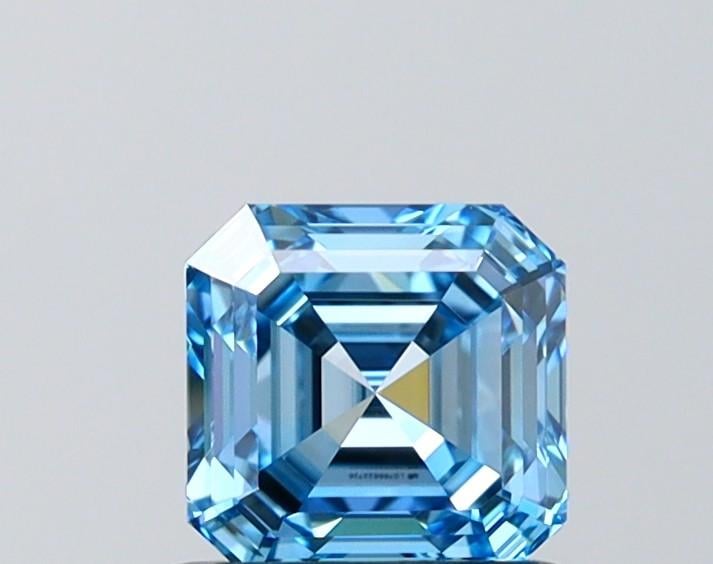 1.03 Ct. Fancy Vivid Blue Asscher Lab Grown Diamond