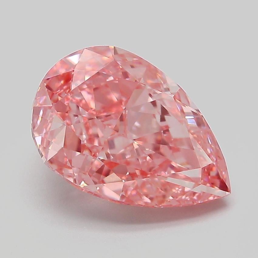 4.10 Ct. Fancy Vivid Pink Pear Lab Grown Diamond