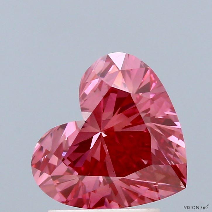 2.02 Ct. Fancy Vivid Pink Heart Lab Grown Diamond