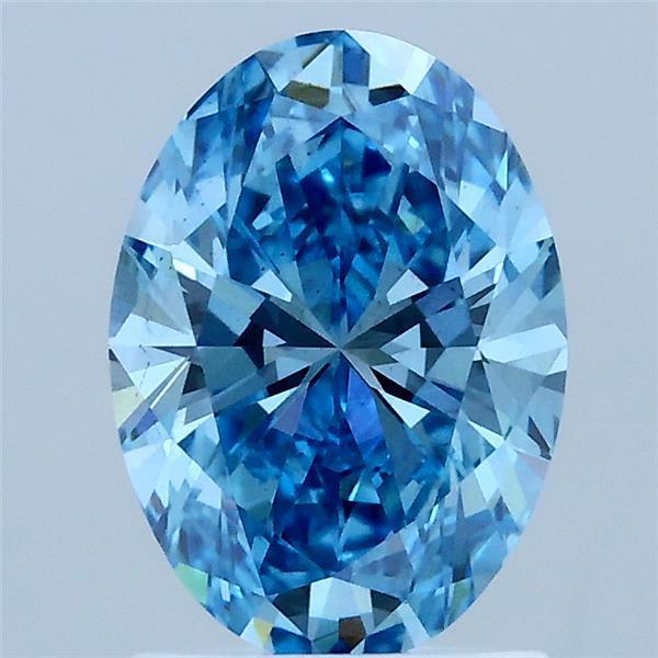 1.50 Ct. Fancy Vivid Blue Oval Lab Grown Diamond