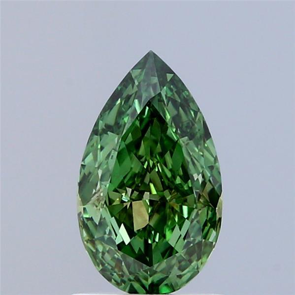 1.12 Ct. Fancy Vivid Green Pear Lab Grown Diamond