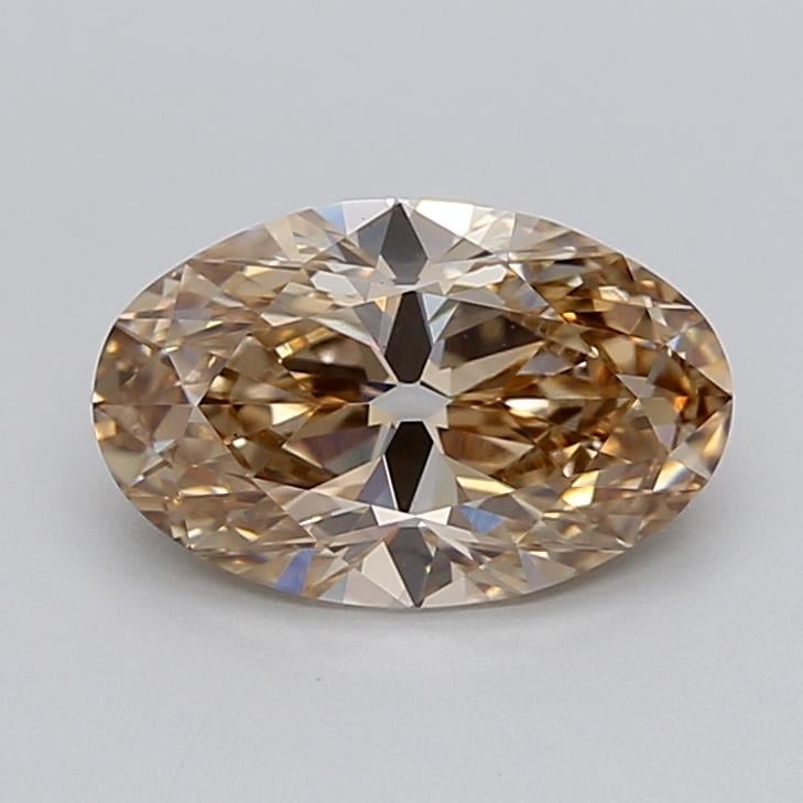 2.05 Ct. Light  Brown Oval Lab Grown Diamond