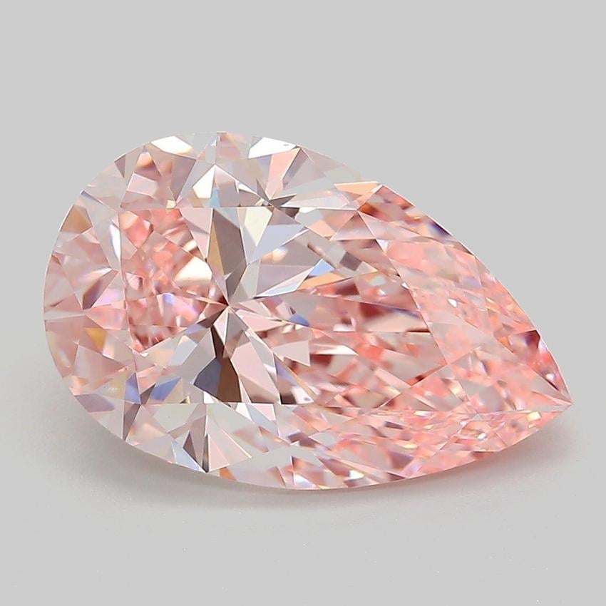 4.90 Ct. Fancy Vivid Pink Pear Lab Grown Diamond