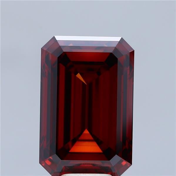 10.21 Ct. Fancy Deep Orange Emerald Lab Grown Diamond