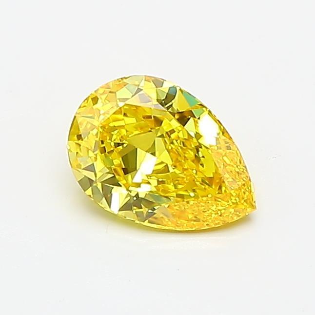 0.62 Ct. Fancy Vivid Yellow Pear Lab Grown Diamond