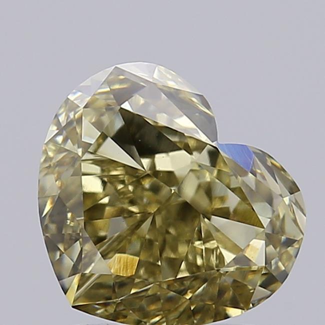 2.01 Ct. Fancy Greyish Yellow Heart Lab Grown Diamond