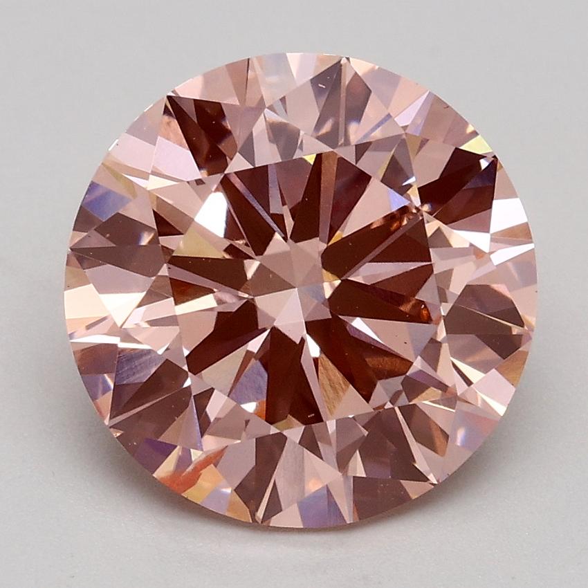 3.03 Ct. Fancy Intense Pink Round Lab Grown Diamond