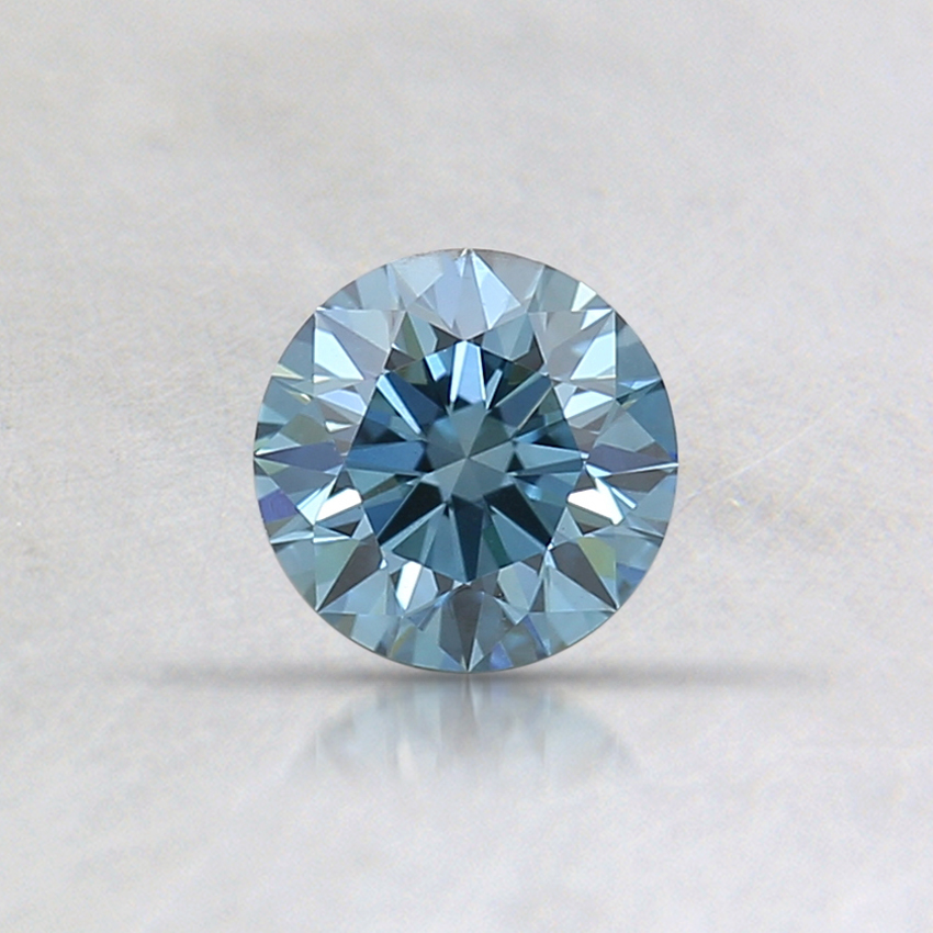 0.39 Ct. Fancy Deep Greenish Blue Round Lab Created Diamond